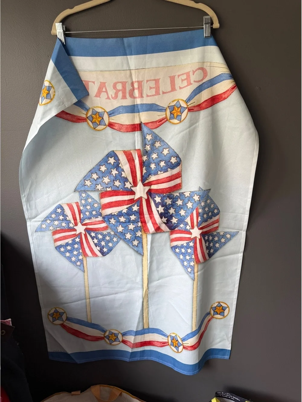 Peggy Jo Ackley Celebrate Patriotic House Flag